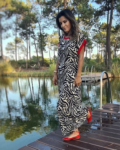 Vestido comprido Animal Print