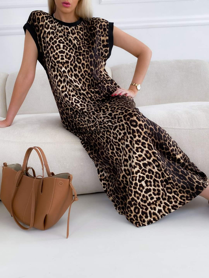 Vestido comprido Animal Print