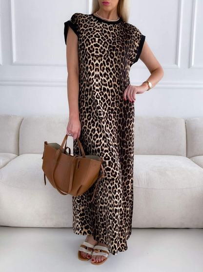 Vestido comprido Animal Print