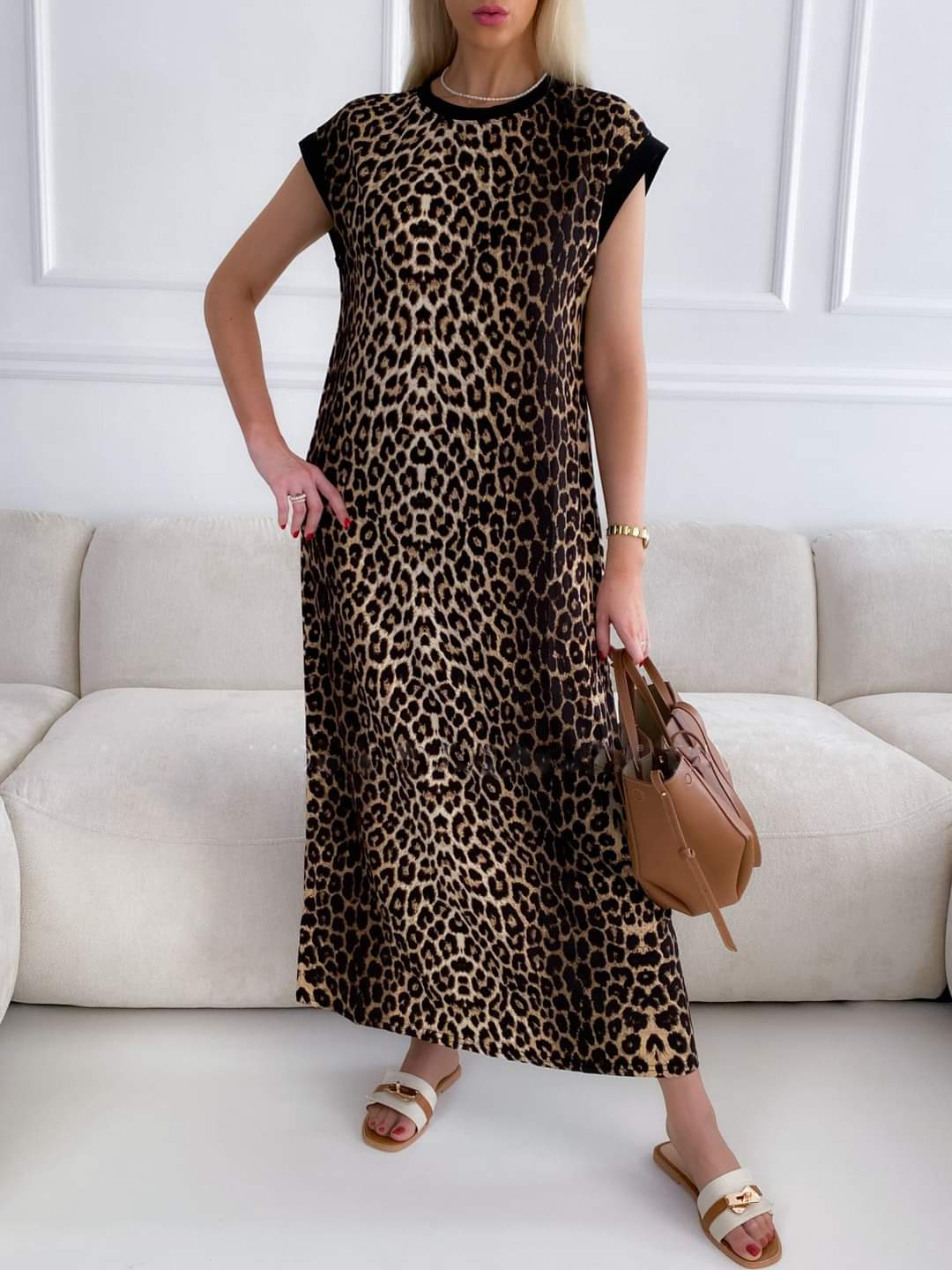 Vestido comprido Animal Print